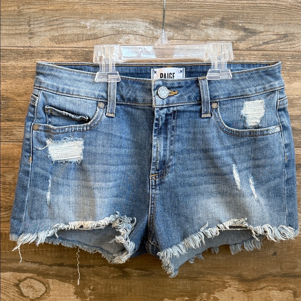 PAIGE DARYN shorts Women's Frayed Hem Jean Shorts - Light Blue